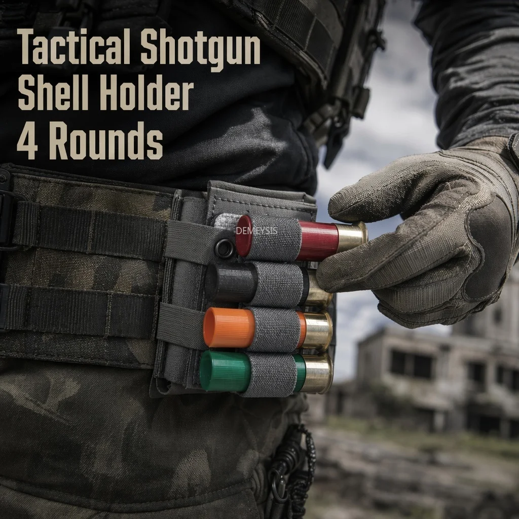 Porta cartuchos táctico escopeta con panel MOLLE, funda - imagen 3