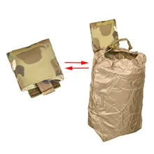 Vista frontal del dump pouch desplegado