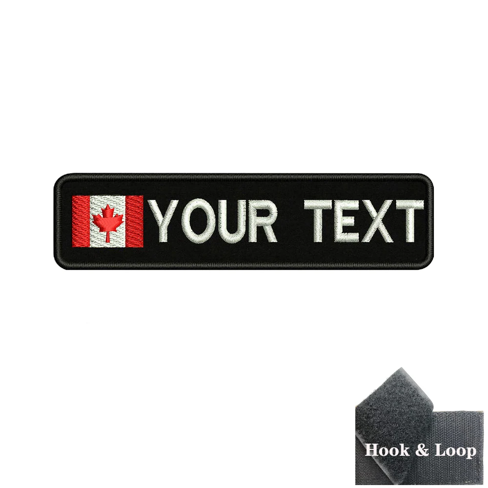 Parche bordado bandera canadiense personalizado con nombre - imagen 5