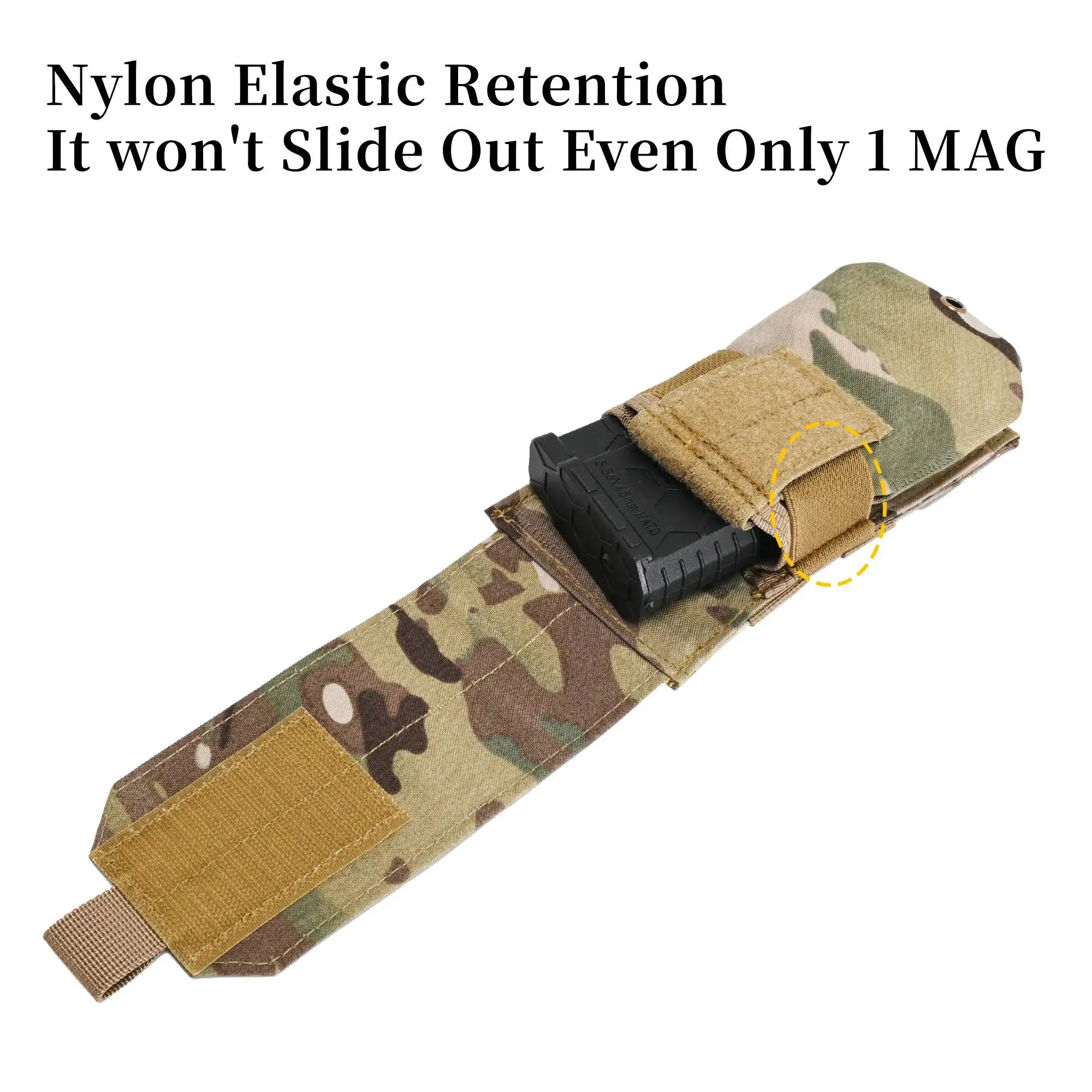Bolsa Molle individual para cargador M4 5.56 con solapa - imagen 5