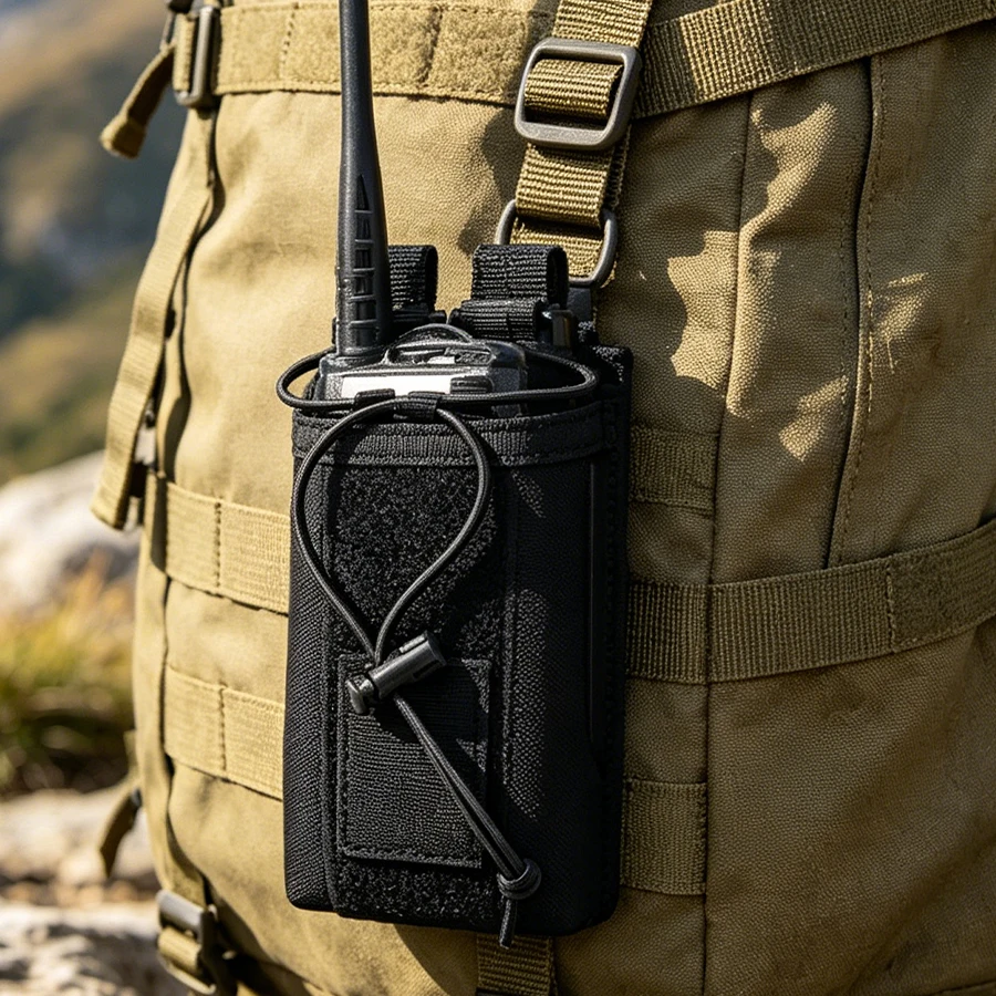 Bolsa para walkie talkie MOLLE colgante riñonera táctica exterior - imagen 2