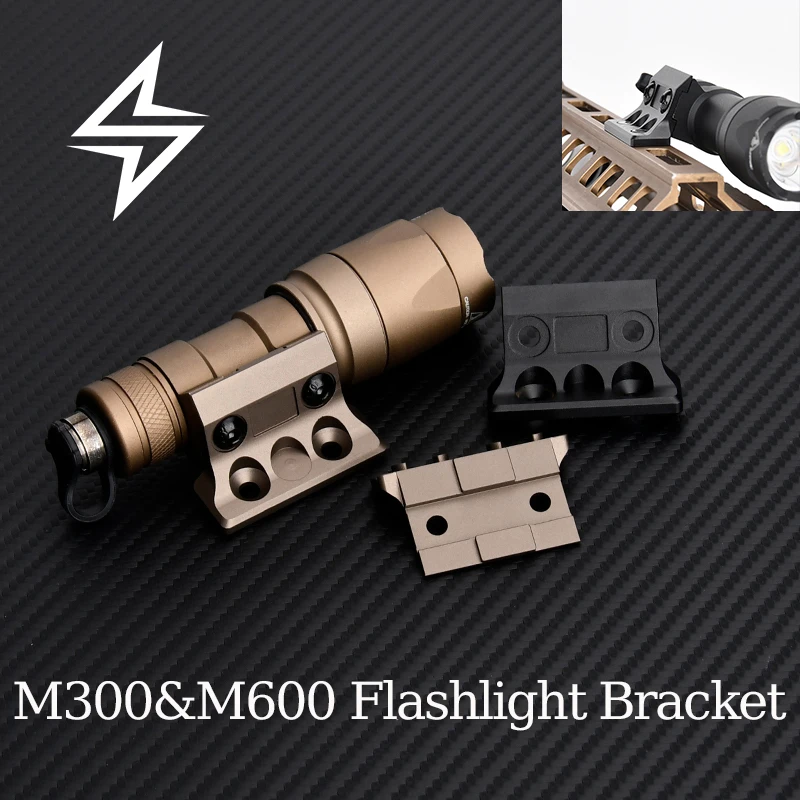 Soporte táctico linterna M-LOK KeyMod aluminio CNC para airsoft