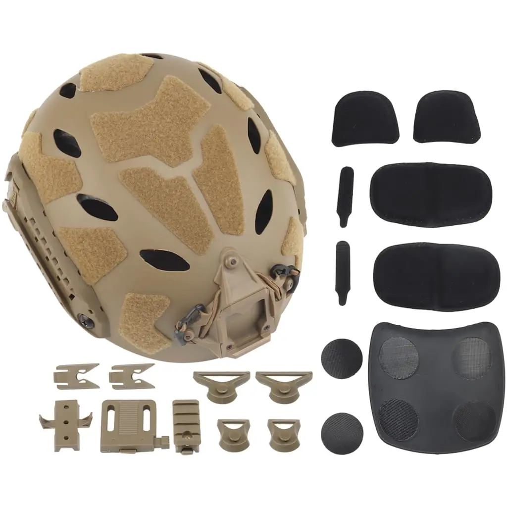 Casco táctico NVG para Airsoft con máscara, auriculares y gafas - imagen 3