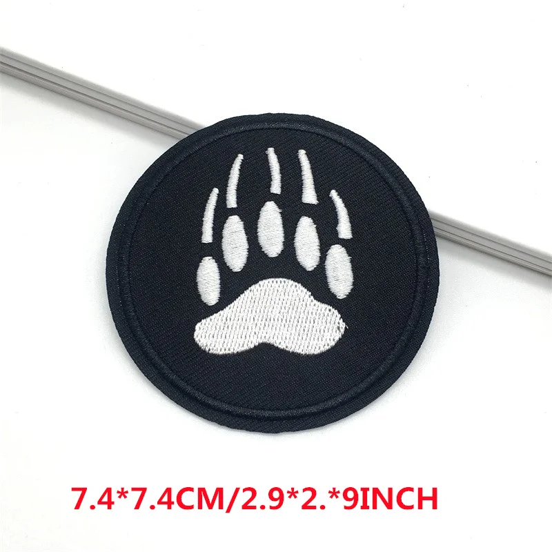 Parches bordados con Velcro – huella de perro dibujo animado - imagen 3