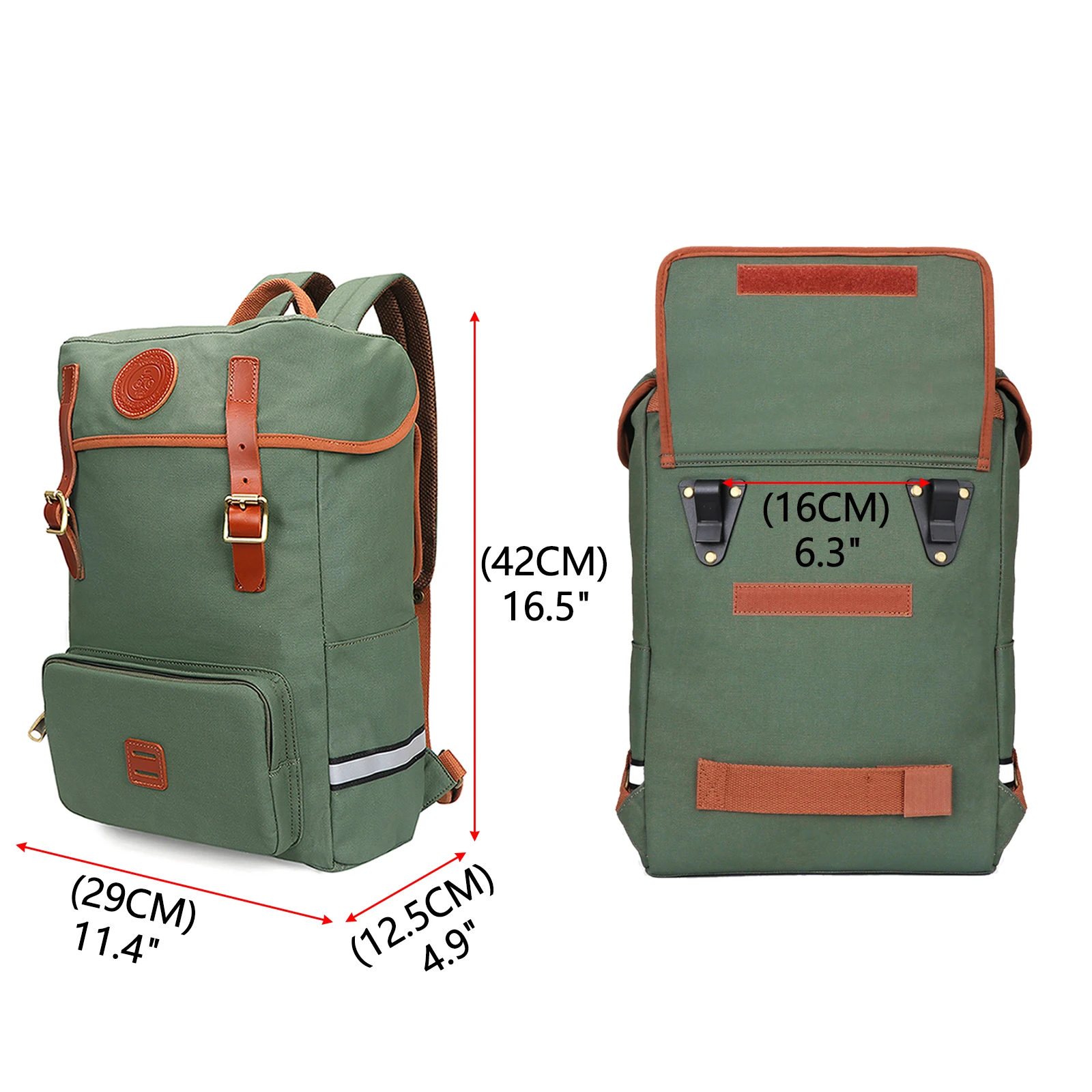 Bolsa lona tourbon bicicleta portabicicletas convertible mochila urbana - imagen 3
