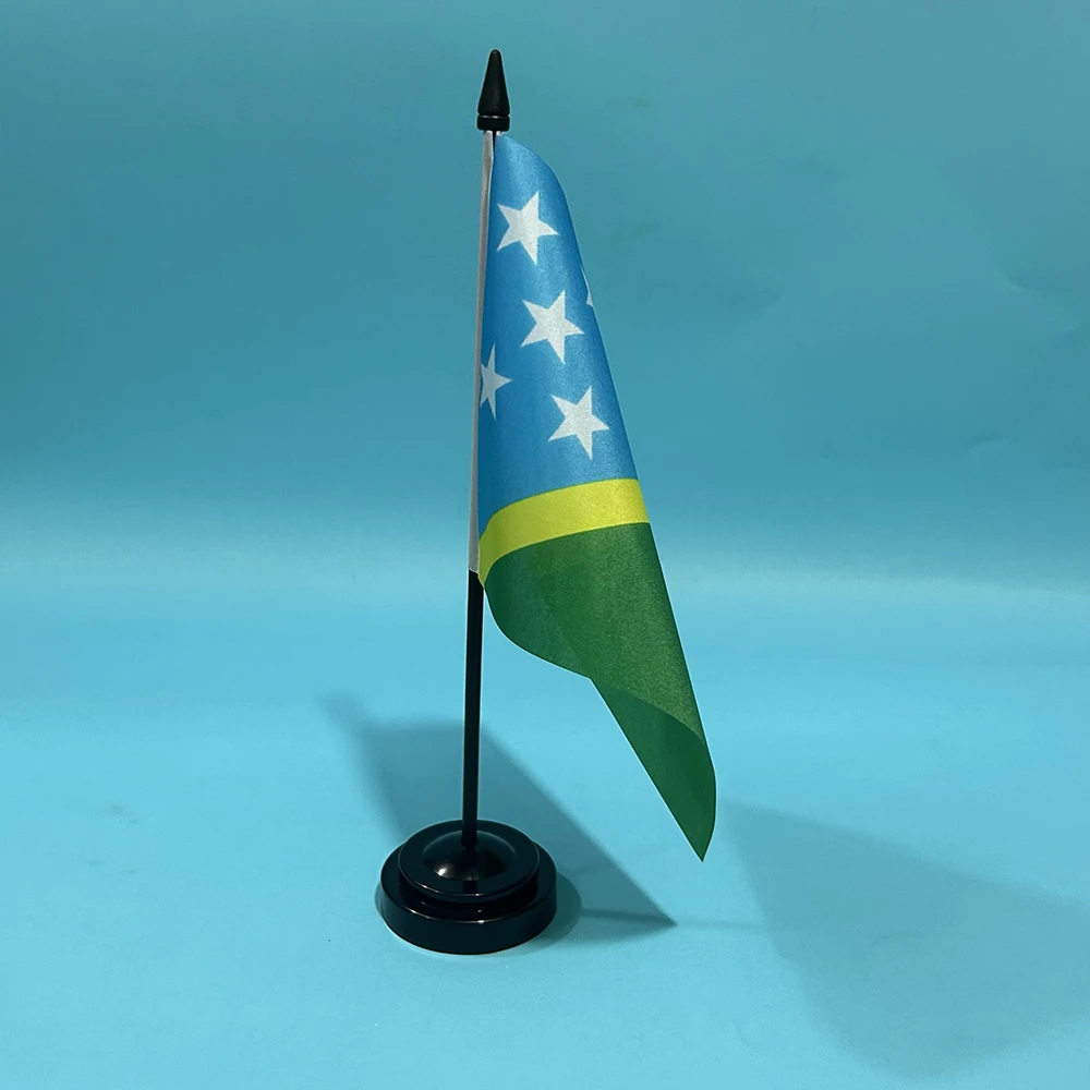 Bandera de escritorio Islas Salomón, poliéster para oficina - imagen 3