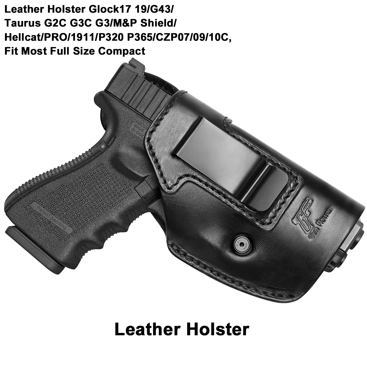 Funda táctica cuero Glock Taurus M P Shield ocultación compacta - imagen 3