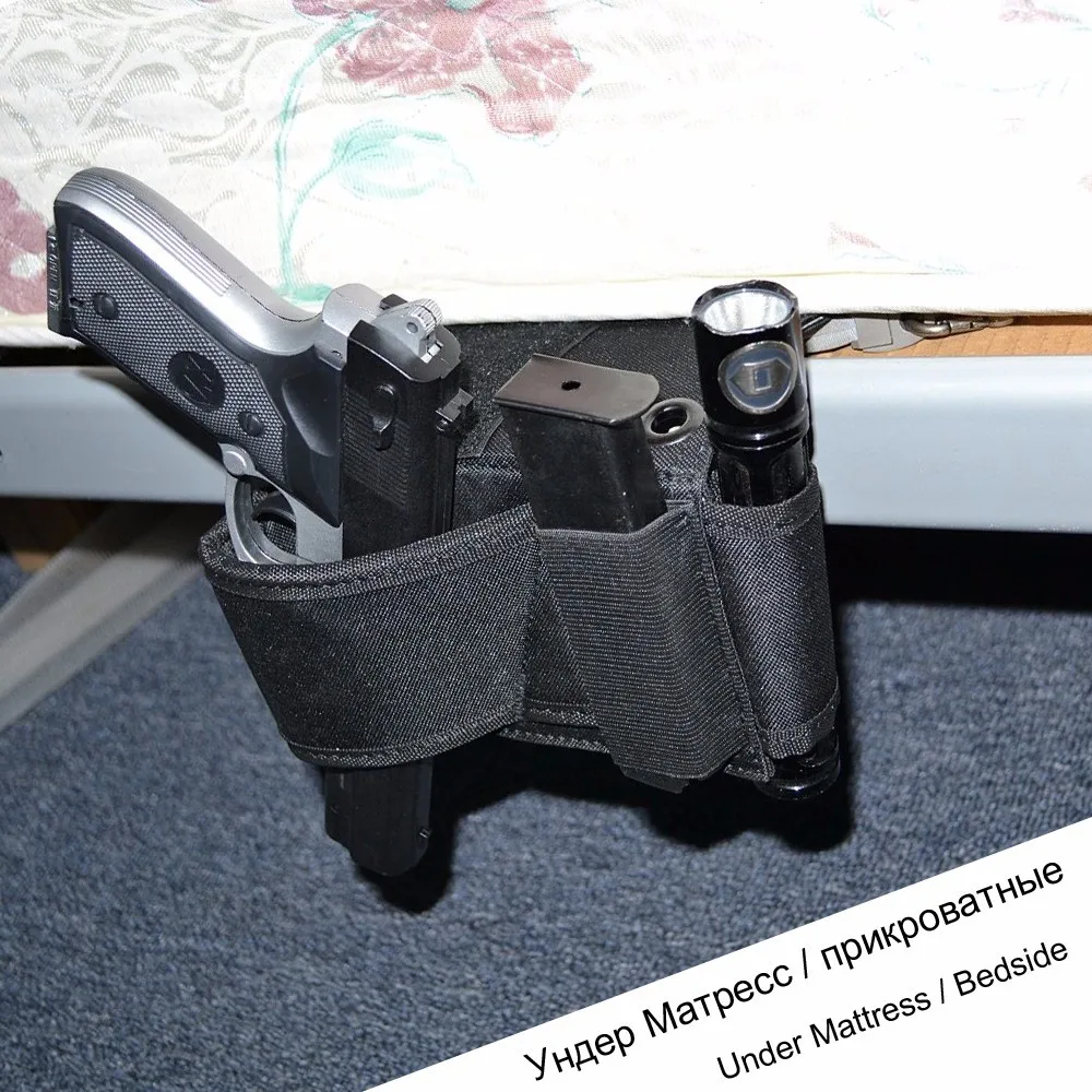 Funda táctica oculta para pistola con portacargador y linterna - imagen 4