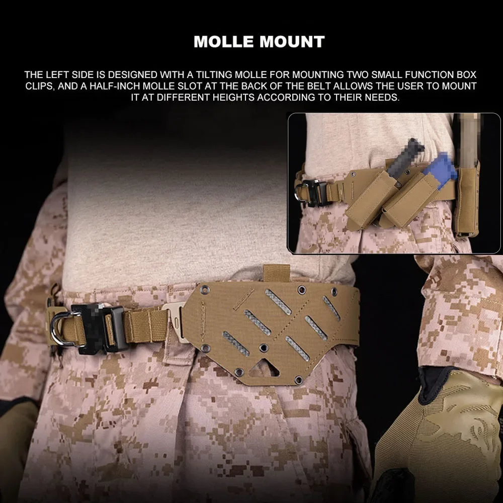 Cinturón táctico MOLLE liberación rápida – Hebilla metálica airsoft - imagen 4