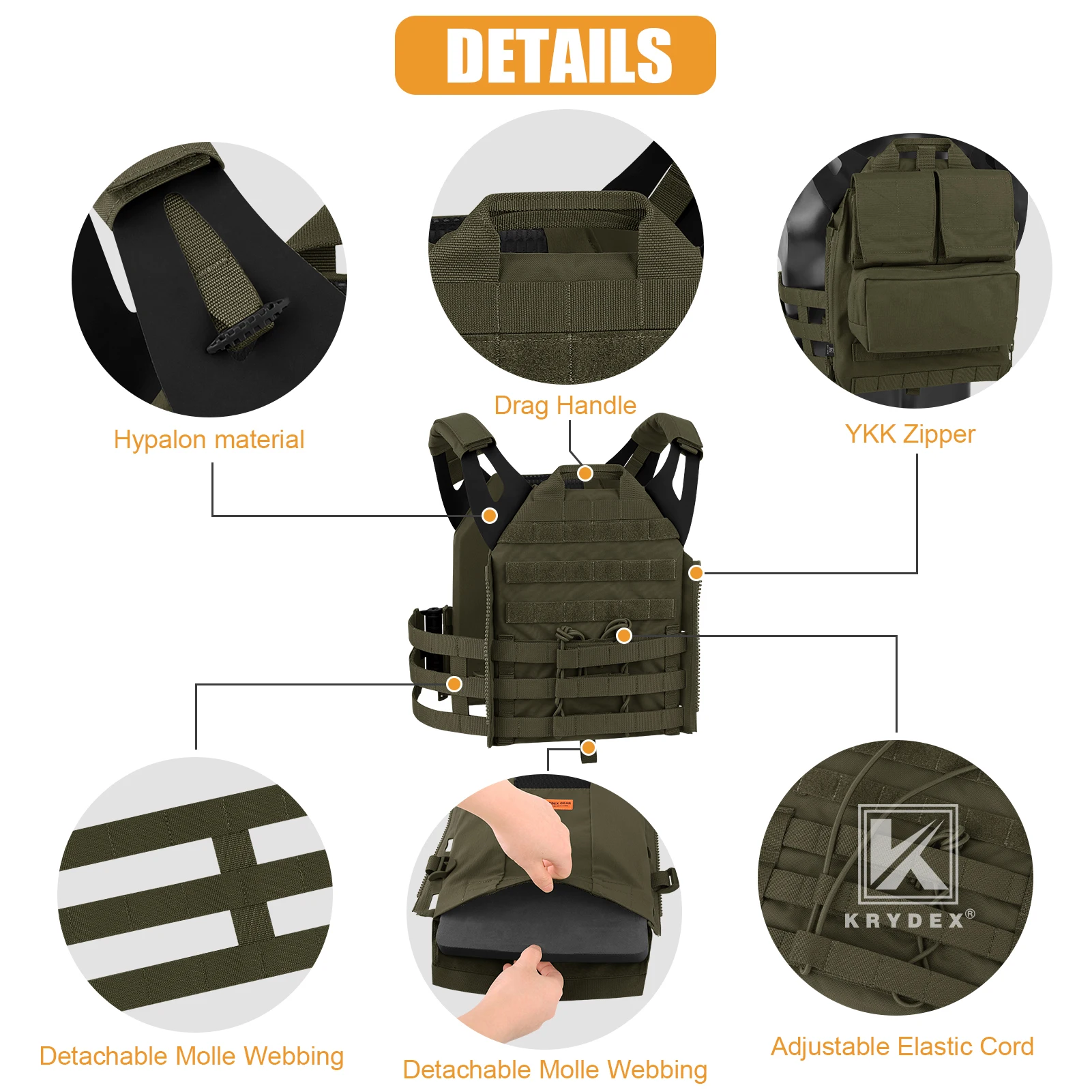 Krydex JPC 2.0 Porta placas táctico con liberación rápida - imagen 5