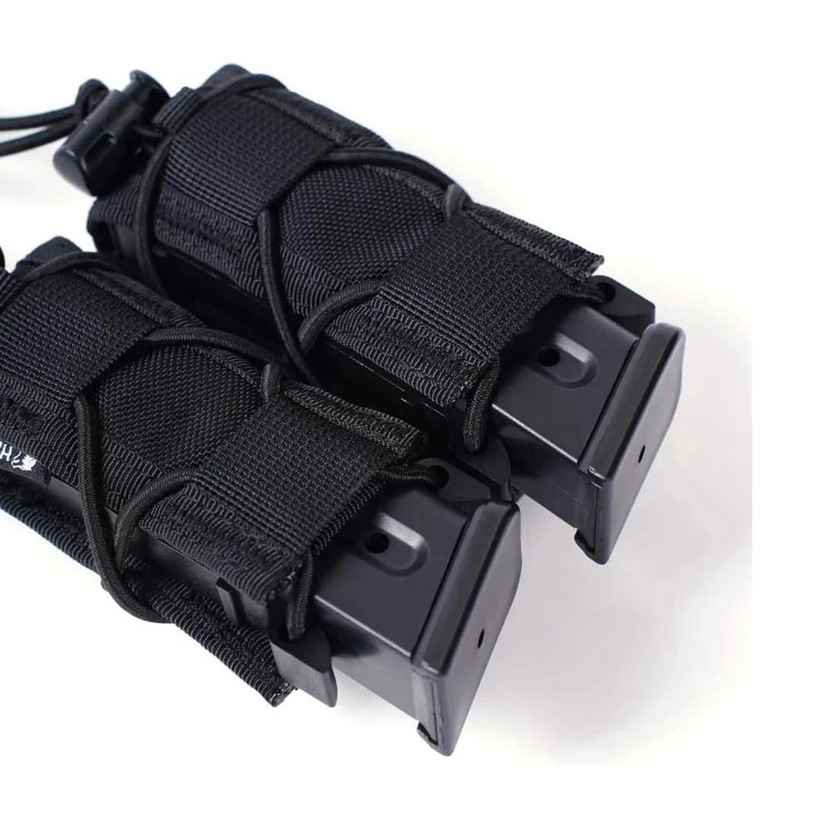 Bolsa táctica MOLLE para cargador de pistola con soporte linterna