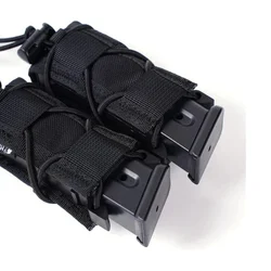 Bolsa táctica MOLLE para cargador de pistola con soporte linterna