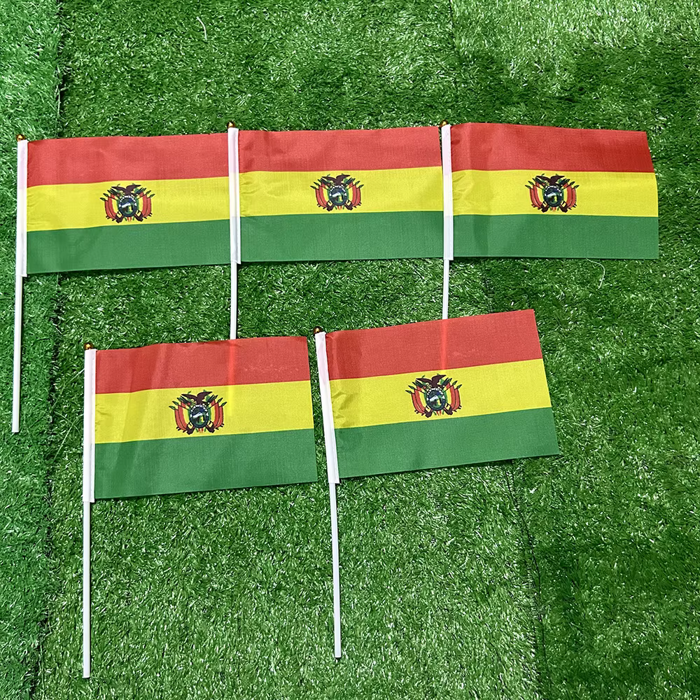 Bandera de Bolivia de mano en ripstop resistente para mástil exterior - imagen 2