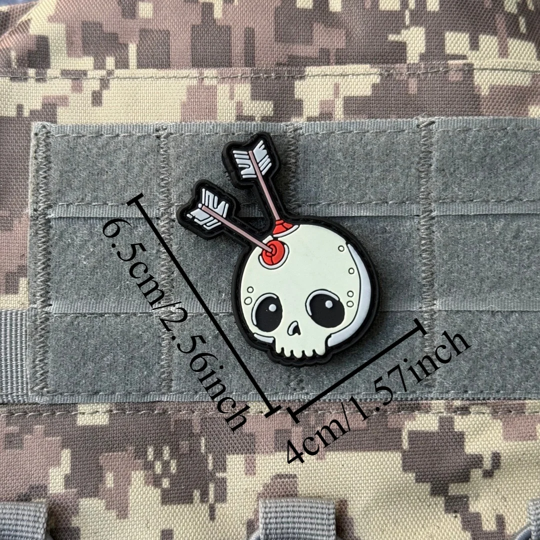 Parche táctico PVC gancho y bucle K9 calavera cerveza esqueleto - imagen 4