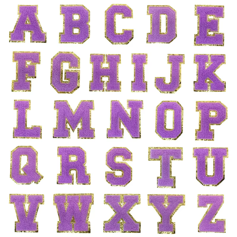 Parches de letras A-Z tamaño grande para ropa - planchar o coser
