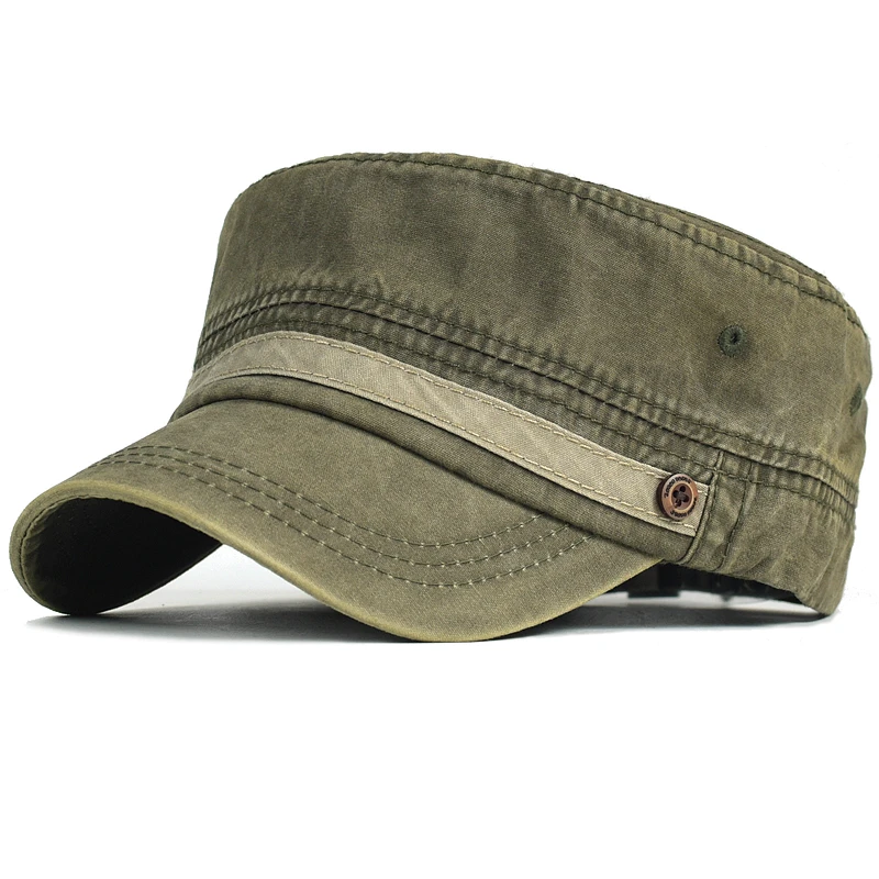 Gorra militar de algodón lavado vintage, ajustable, hombre - imagen 5