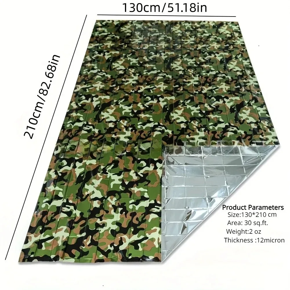 Manta térmica camuflaje nieve – Impermeable de emergencia - imagen 3