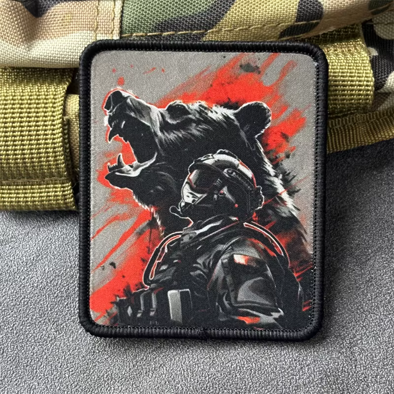 Parche táctico soldados osos insignia moral velcro - imagen 4