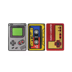 Parche bordado Gameboy retro nostálgico – insignia cinta magnética