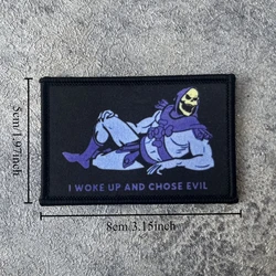 Skeletor parche táctico de moral cristiano con cierre velcro