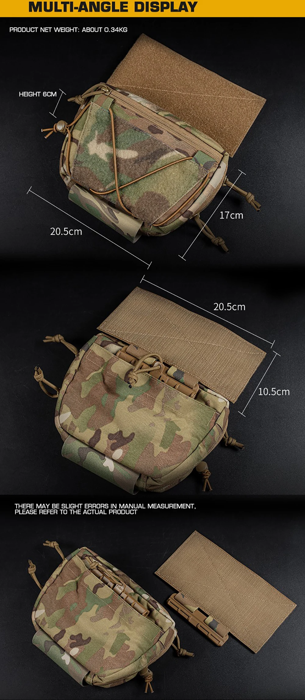 Detalle de la bolsa táctica de caída
