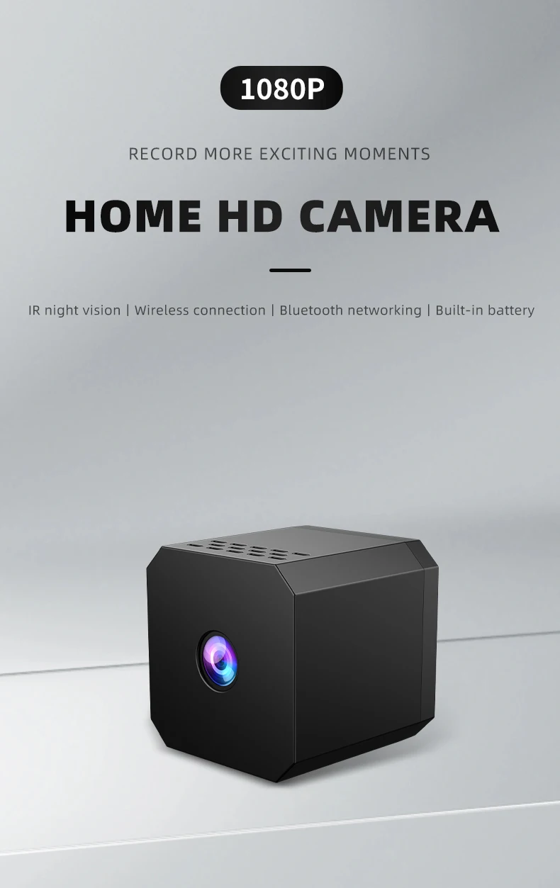 Mini cámara WiFi compacta para vigilancia doméstica