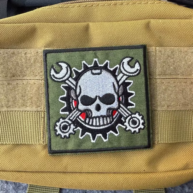 Parche táctico calavera bordado gancho y bucle para moral chaqueta - imagen 4