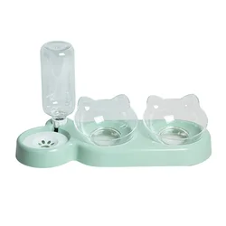 MK Artículos: Comederos elevados dobles duraderos para gatos y perros