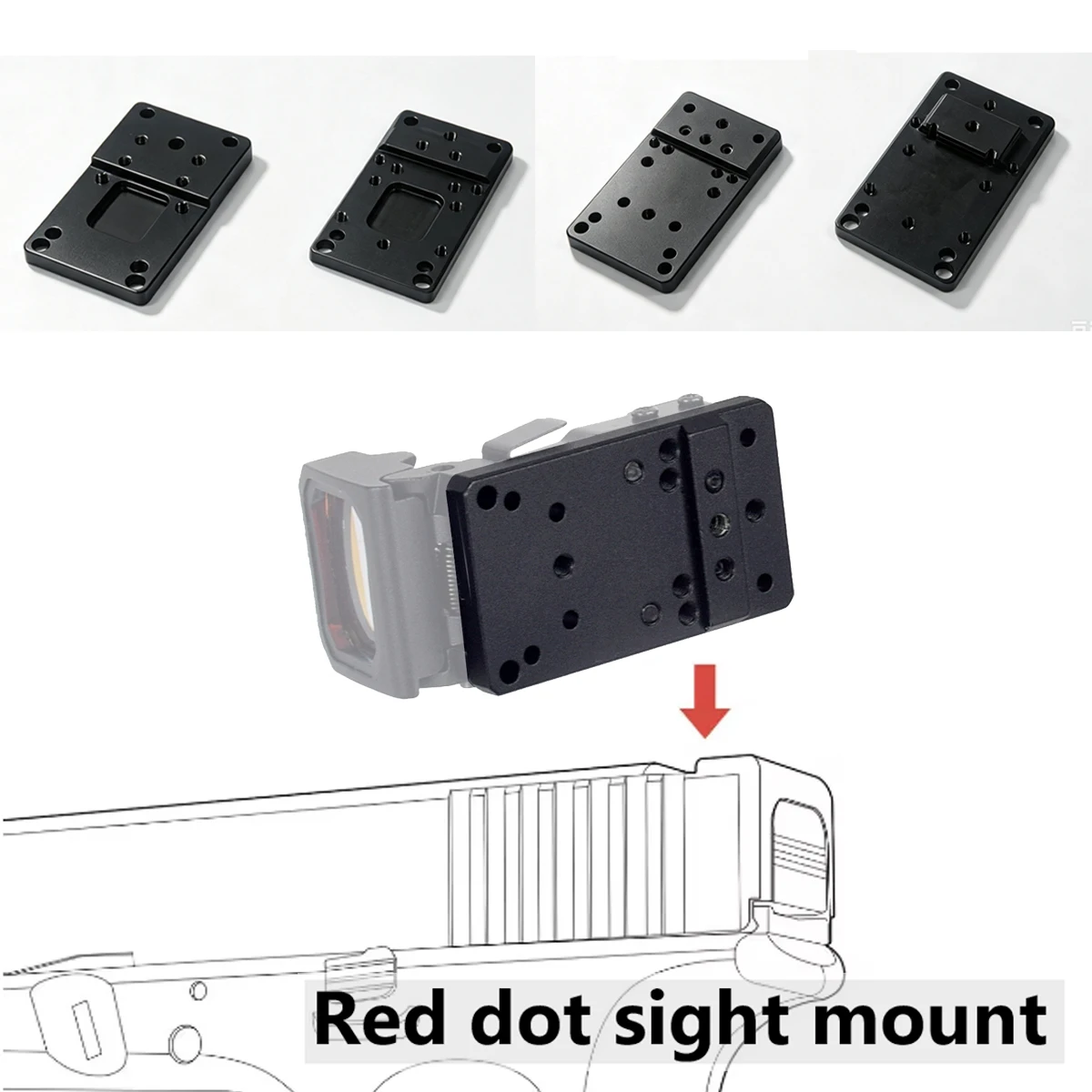 Adaptador óptico Red Dot para pistolas CZ Shadow 2, CZ 75 y GLOCK - imagen 3