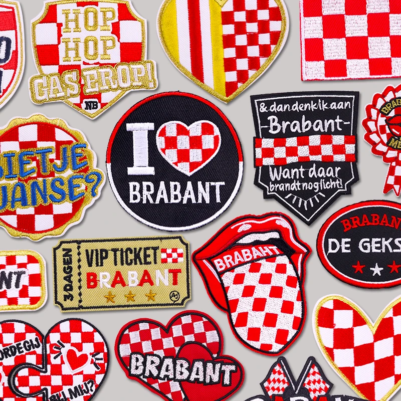 Parche bordado emblema Países Bajos – Brabante para coser o planchar