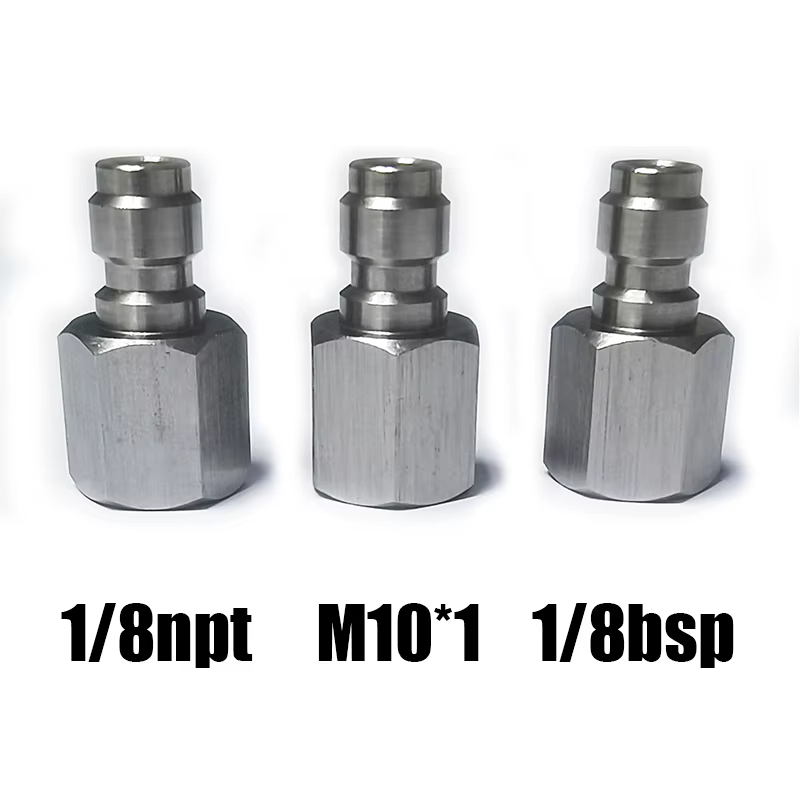 Conector rápido acero inoxidable – Acoplador neumátic 1/8NPT M10x1