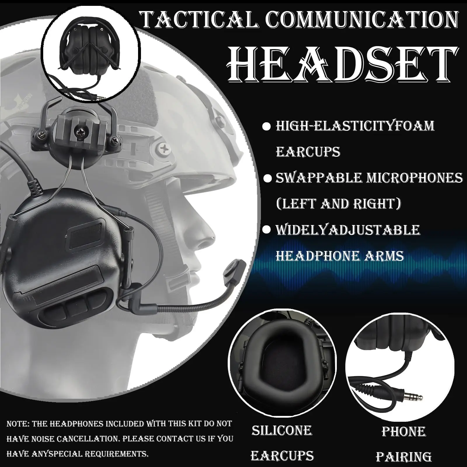 Casco táctico FAST Bump con auriculares y soporte NVG - imagen 2