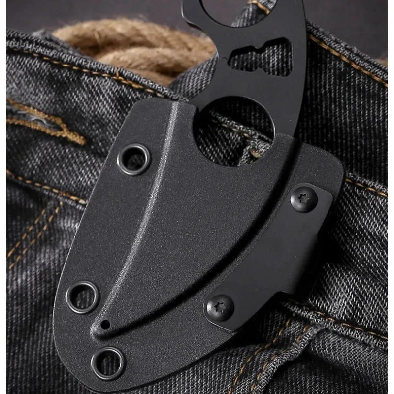 Cuchillo de bolsillo EDC en acero inoxidable con anillo portacuchillos - imagen 3