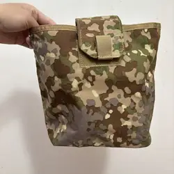 Bolsa táctica MOLLE plegable de nylon resistente Flecktarn alemana