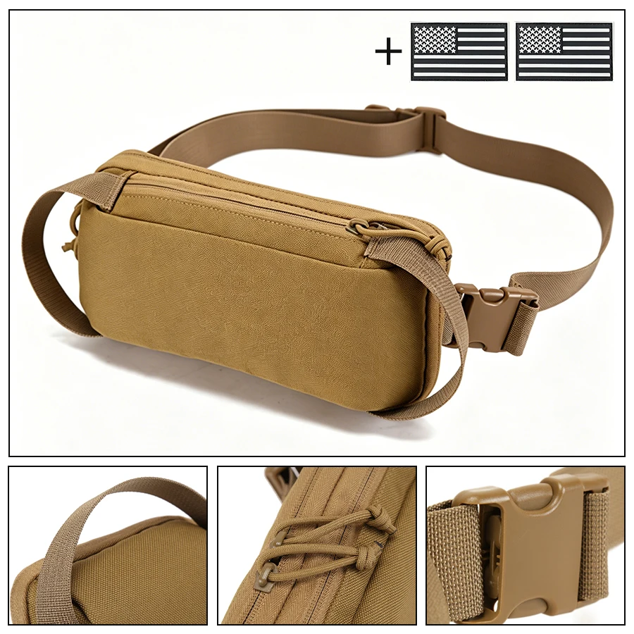 Bolsa de pecho táctica riñonera aire libre resistente al desgaste - imagen 5