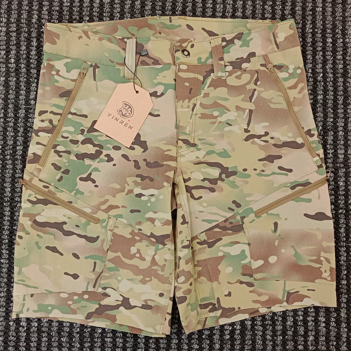 Pantalones cortos tácticos camuflaje elásticos cáscara de naranja