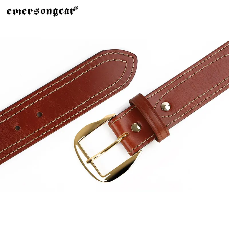Emersongear SB6 cinturón táctico de cuero con hebilla latón real - imagen 2