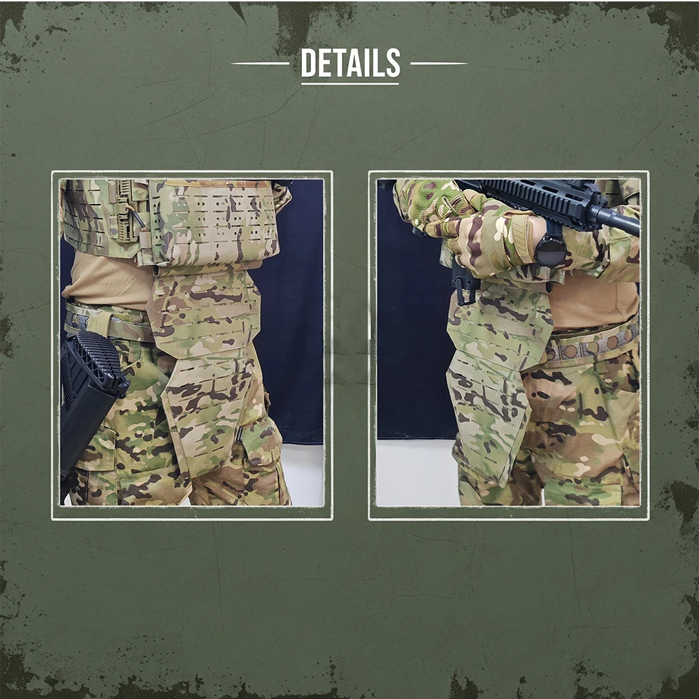 Protector táctico zona íntima EVA con panel delantero para airsoft - imagen 3