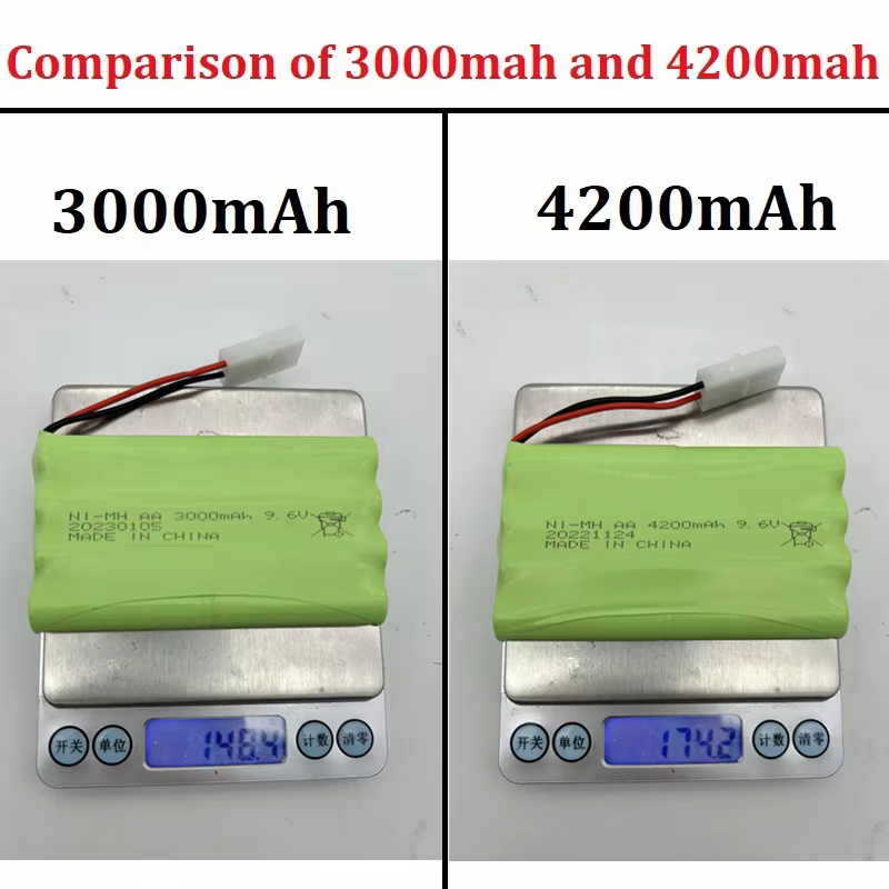Batería NiMH 9,6V 3000mAh recargable para RC - imagen 3