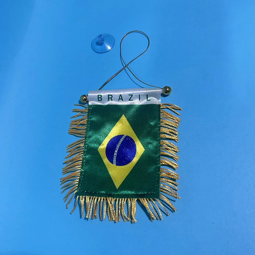 Bandera Brasil poliéster vista frontal