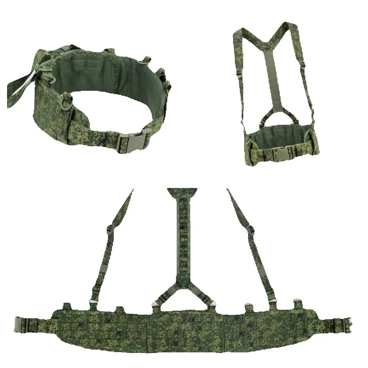 VION Cinturón táctico MOLLE modular con soporte de carga y tirantes Y