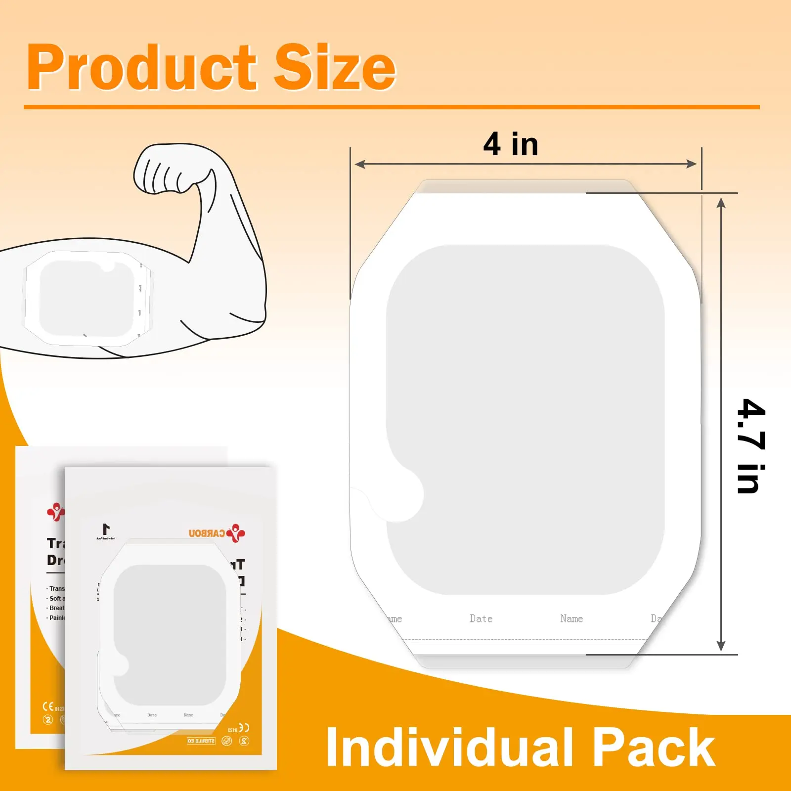 Carbou Apósito Transparente Impermeable para Heridas - imagen 4