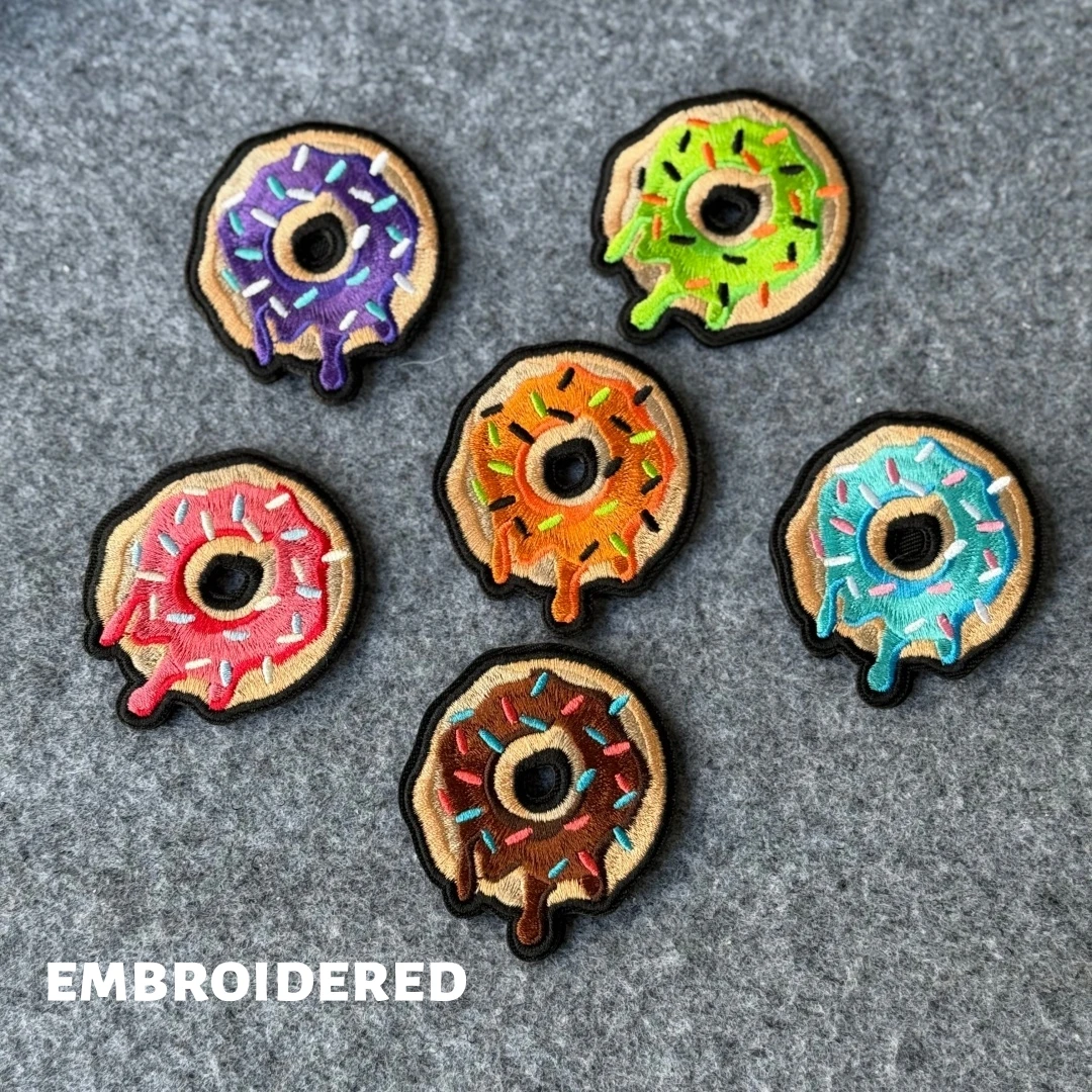 Parche moral PVC donut – Aplicación gancho y bucle para mochila - imagen 3