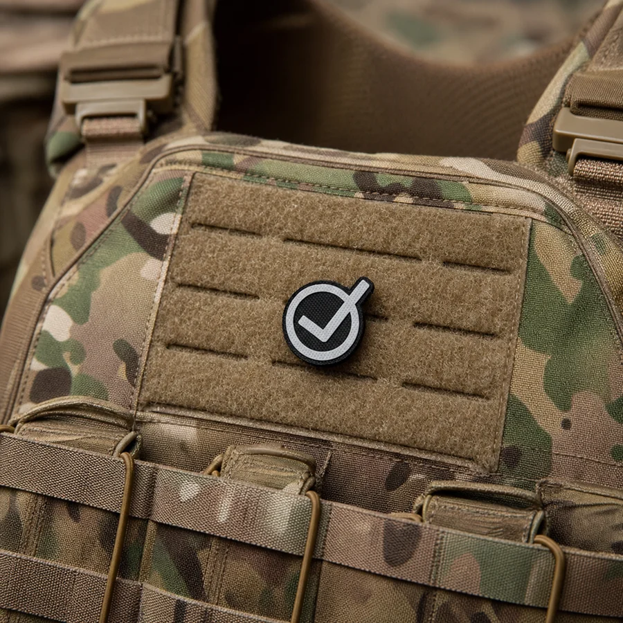 Detalle frontal del parche táctico de Escape from Tarkov
