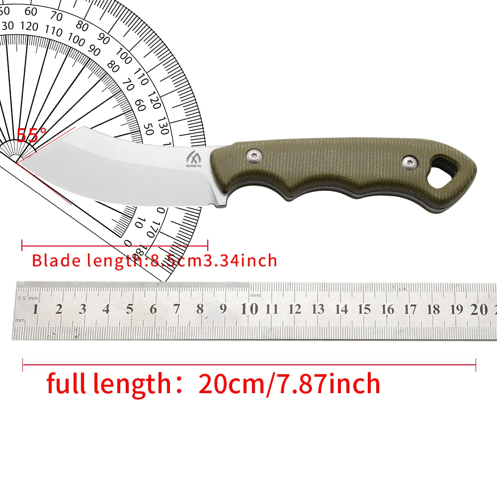 Cuchillo fijo acero exterior: herramienta de supervivencia camping - imagen 4