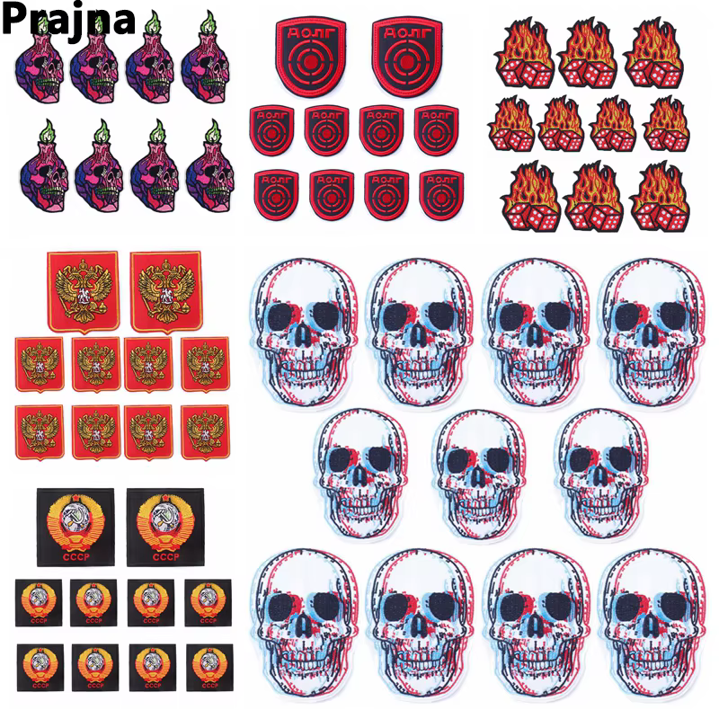 Prajna parche - detalles de bordado