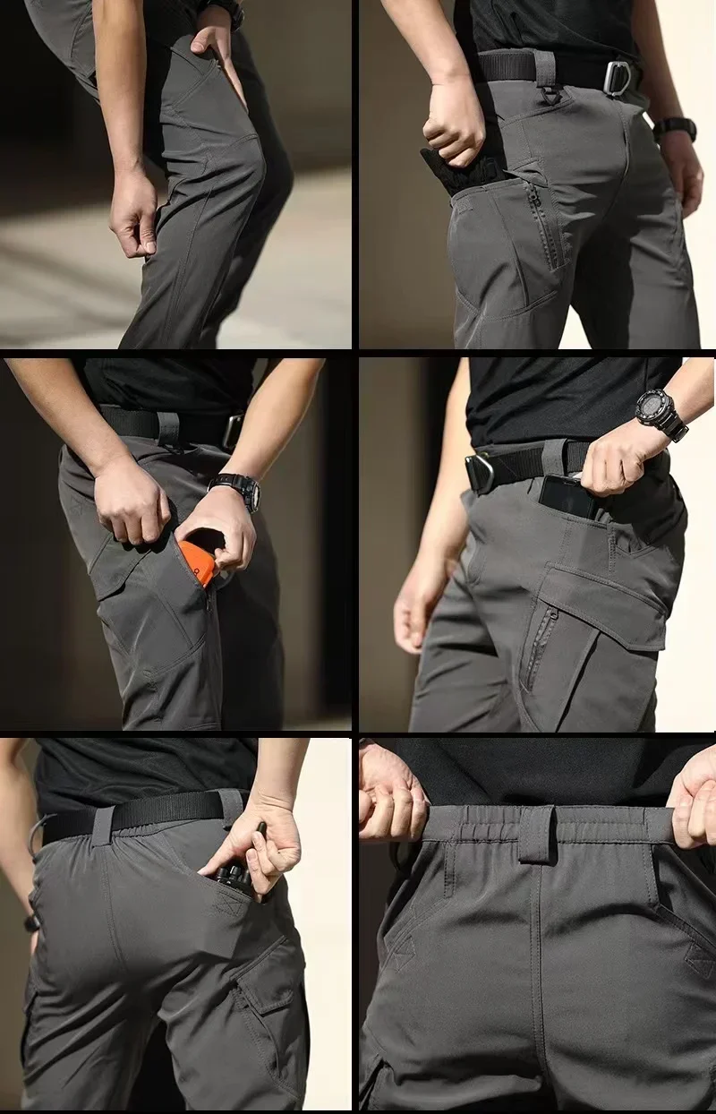 Pantalones tácticos cargo hombre ripstop MOLLE para aire libre - imagen 2