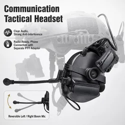 Casco táctico para airsoft con soporte NVG, auriculares y luz señalizadora