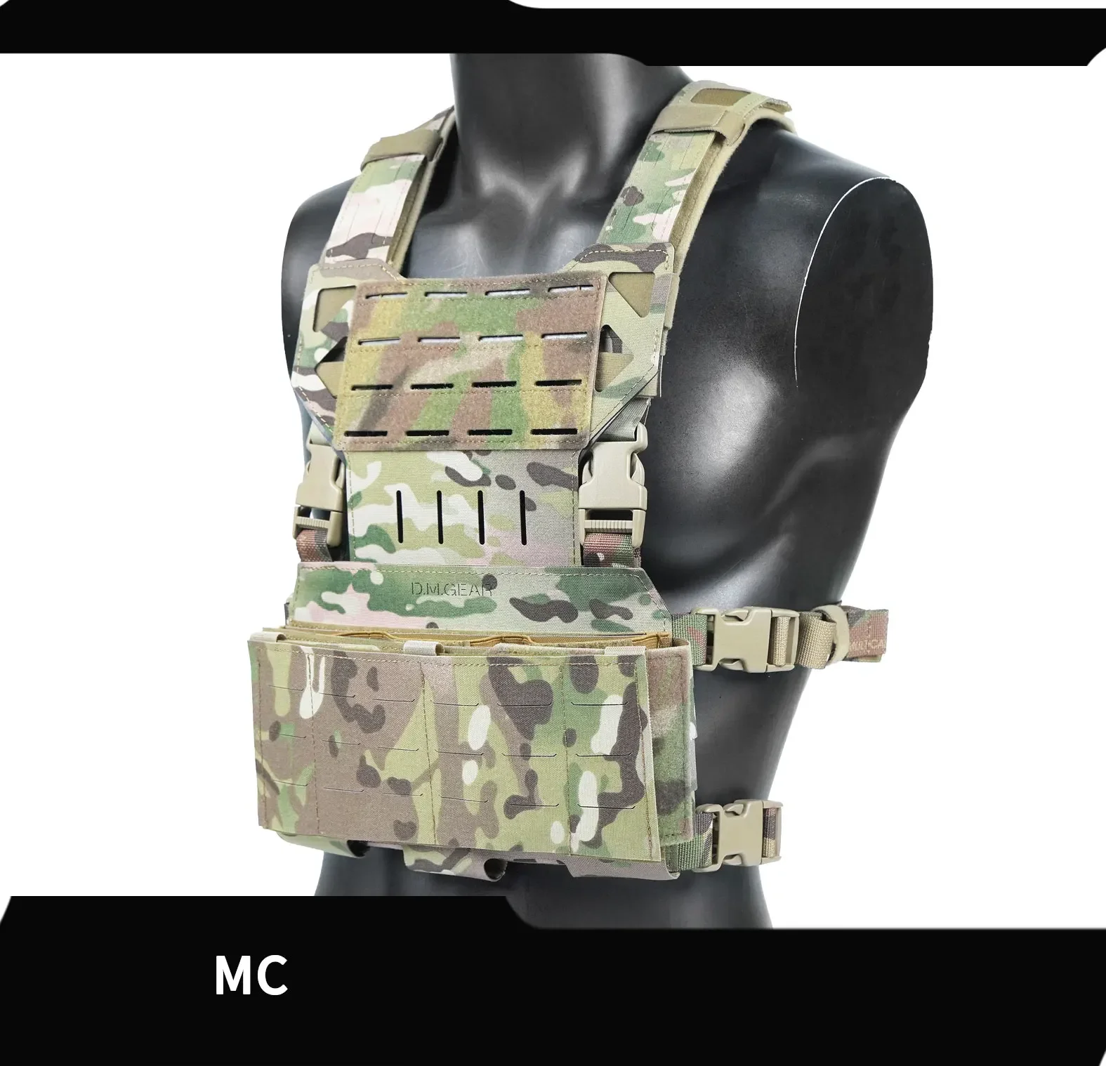 Chaleco DMGear MOLLE Airsoft – Pechera táctica portaplacas - imagen 4