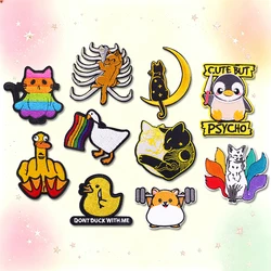 Parches termoadhesivos bordados de animales de dibujos – para jeans